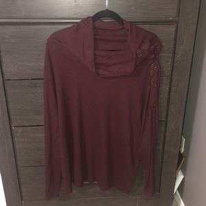 Cute fall deep maroon top